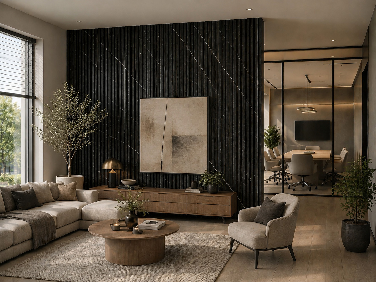 3D Lamellás SPC falpanel Nero Elegance